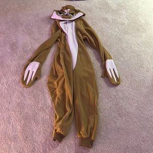Kids Sloth Onesie Pajamas Cosplay Animal Homewear Sleepwear Jumpsuit Costume
